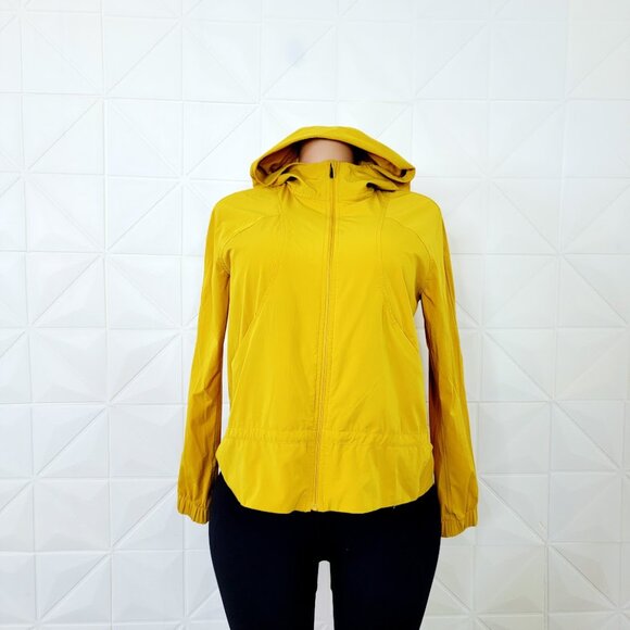 Lululemon Women's Honeycomb Yellow Pack It Up Full-Zip Windbreaker Jacket Size 6 - Picture 2 of 9